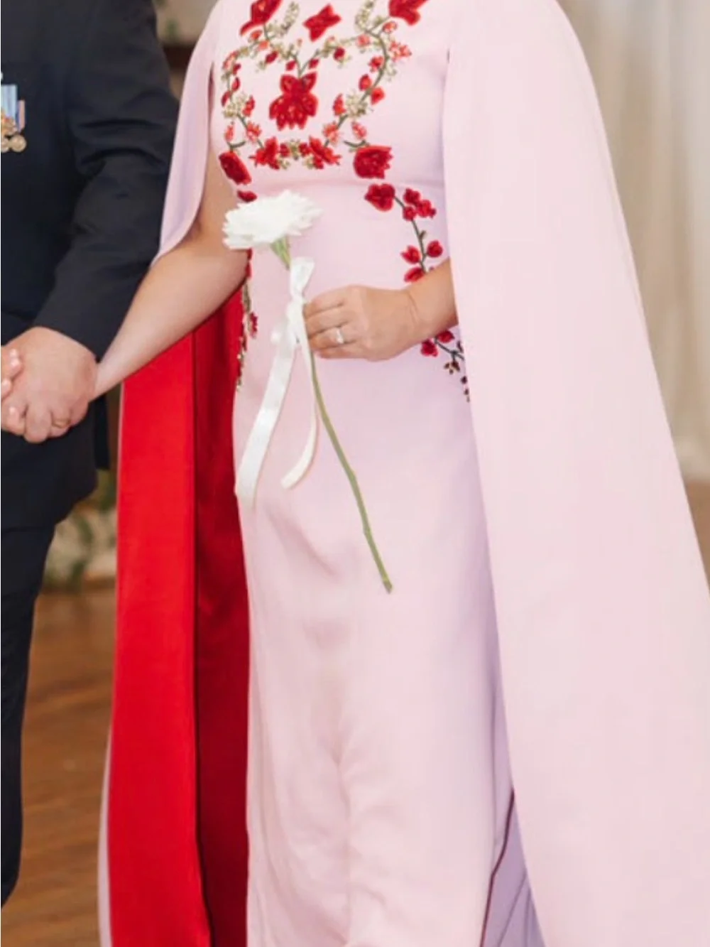 Sachin + Babi Vittoria Gown in Morganite & Ruby - Picture 3 of 4